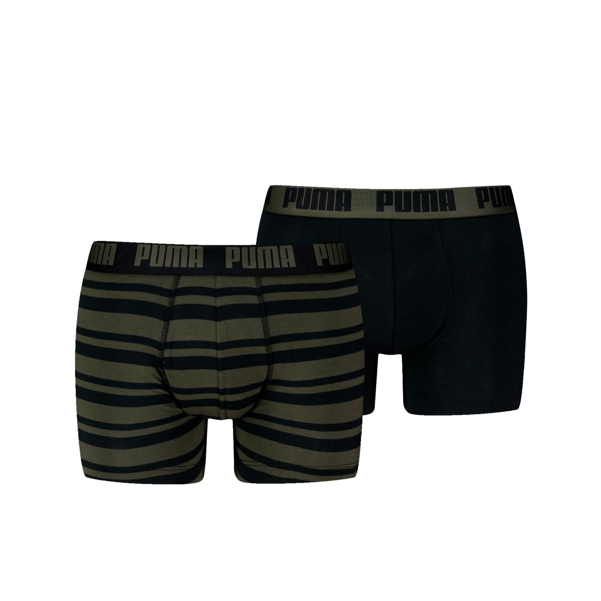 Puma Boxershorts Everyday Heritage Stripe 2-pack Forest Night Tonal-S