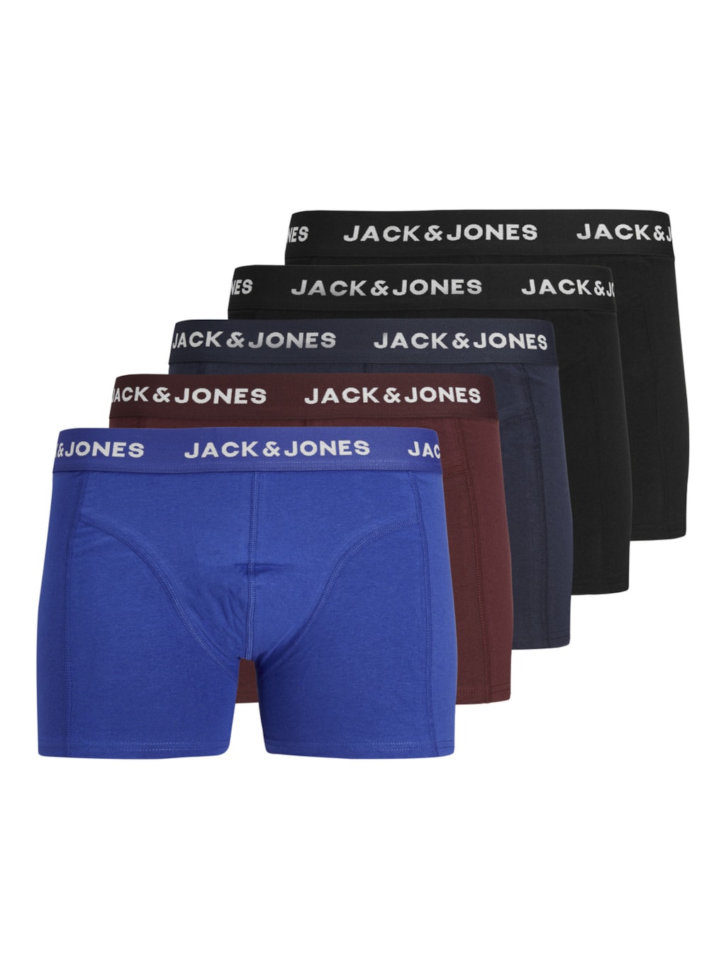 Jack & Jones Boxershorts JACBLACK FRIDAY Trunks 5-pack Zwart / Blauw / Bordeaux -L