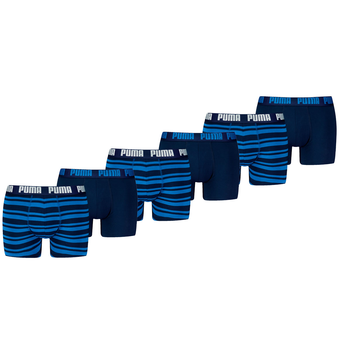 Puma Boxershorts Everyday Heritage Stripe 6-pack True Blue Combo-S