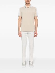 Boggi Milano Poloshirt met contrasterend vlak - Beige