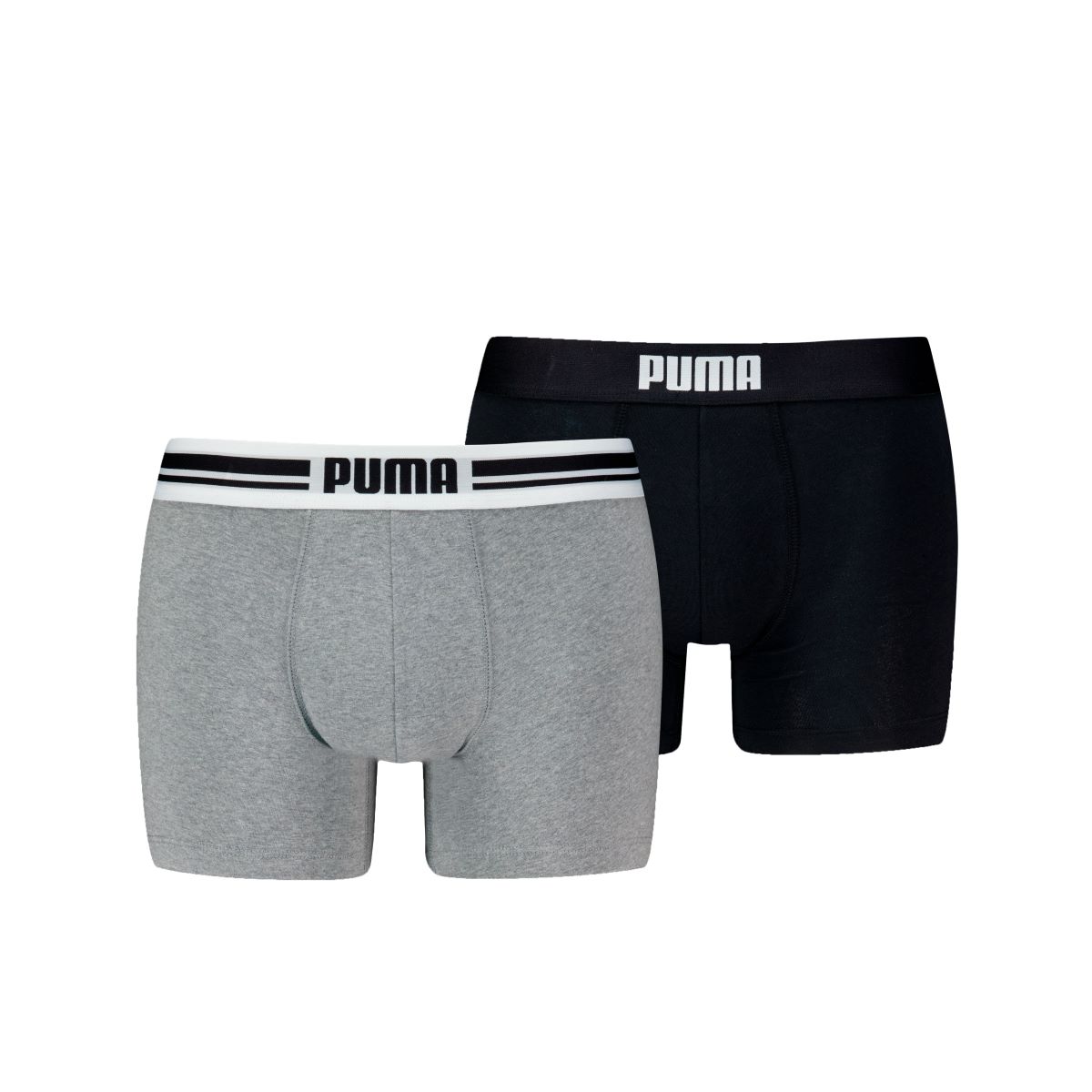 Puma Boxershorts Everyday Placed Logo 2-pack Grey Melange / Black-L