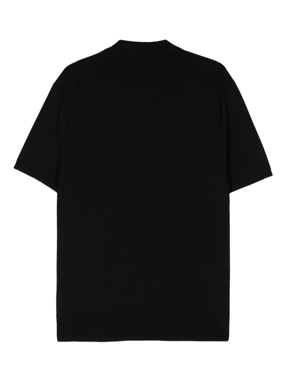 Neil Barrett Fijngebreid poloshirt met geborduurd logo - Zwart