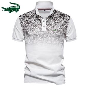CARTELO 2024 Spring/Summer Embroidery Brand Gradient Printed POLO Shirt Men's Polo Collar European Size T-shirt