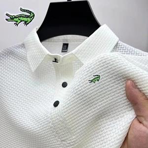 AA Luxury watch Men's Embroidered Brand Knitted Cool Polo Shirt Spring/Summer High-end Fashion Business Casual Breathable Short Sleeved T-shirt