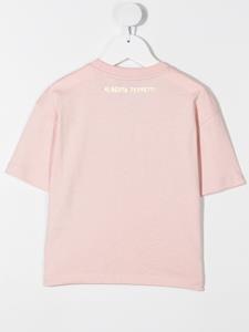 Alberta Ferretti Kids T-shirt met franje afwerking - Roze