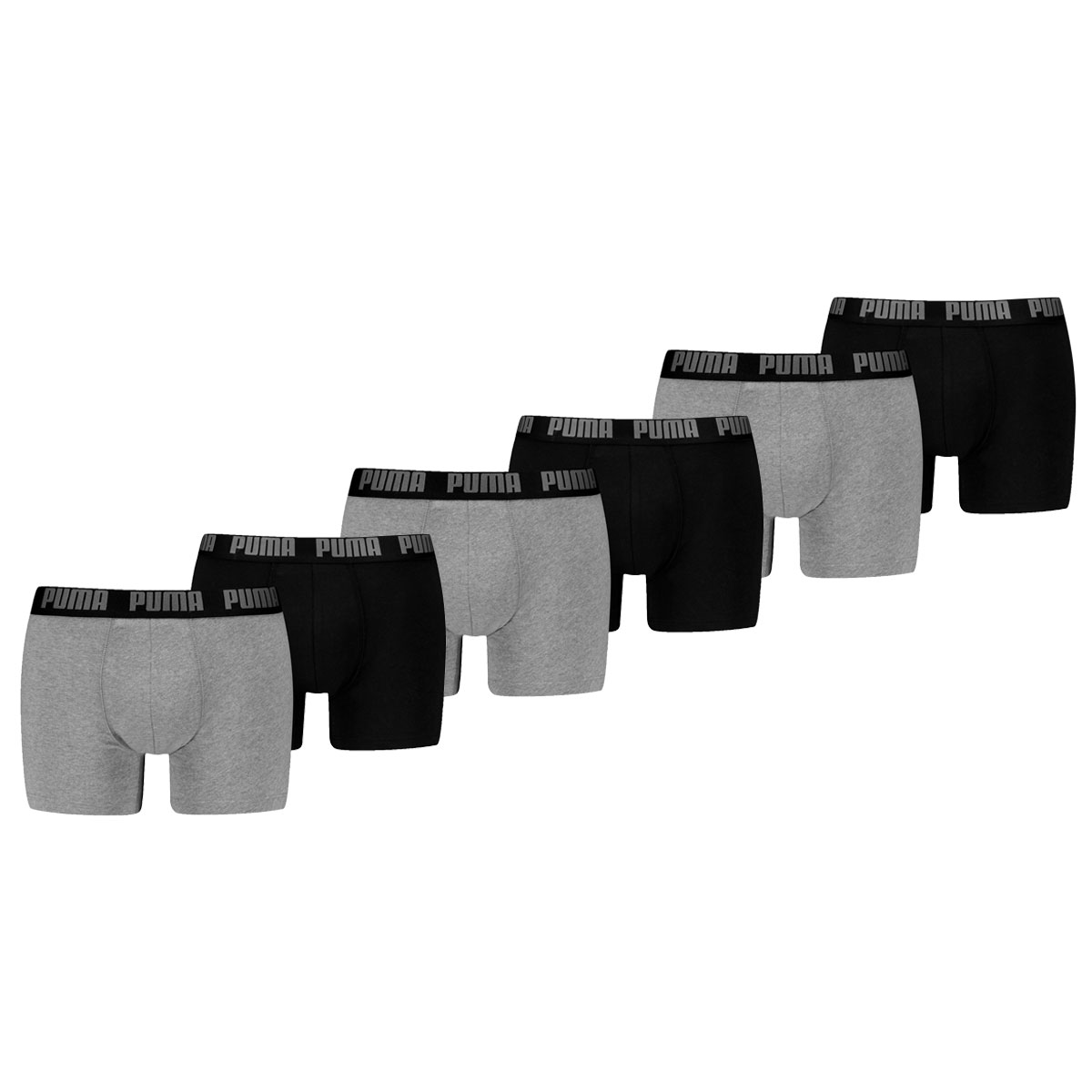 Puma Boxershorts Everyday Basic 6-pack Grey Melange / Black-L