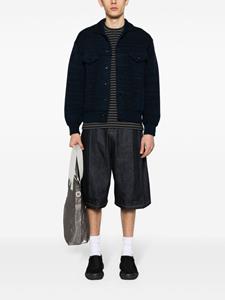 Junya Watanabe MAN mélange cotton-blend cardigan - Blauw