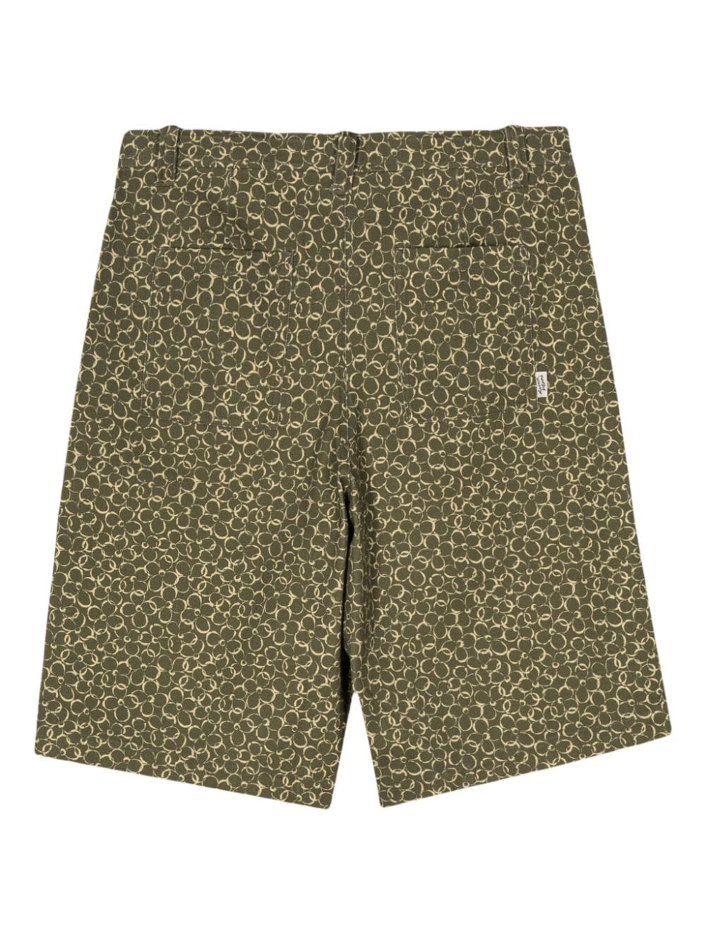 Maison Kitsuné floral-print bermuda shorts - Groen