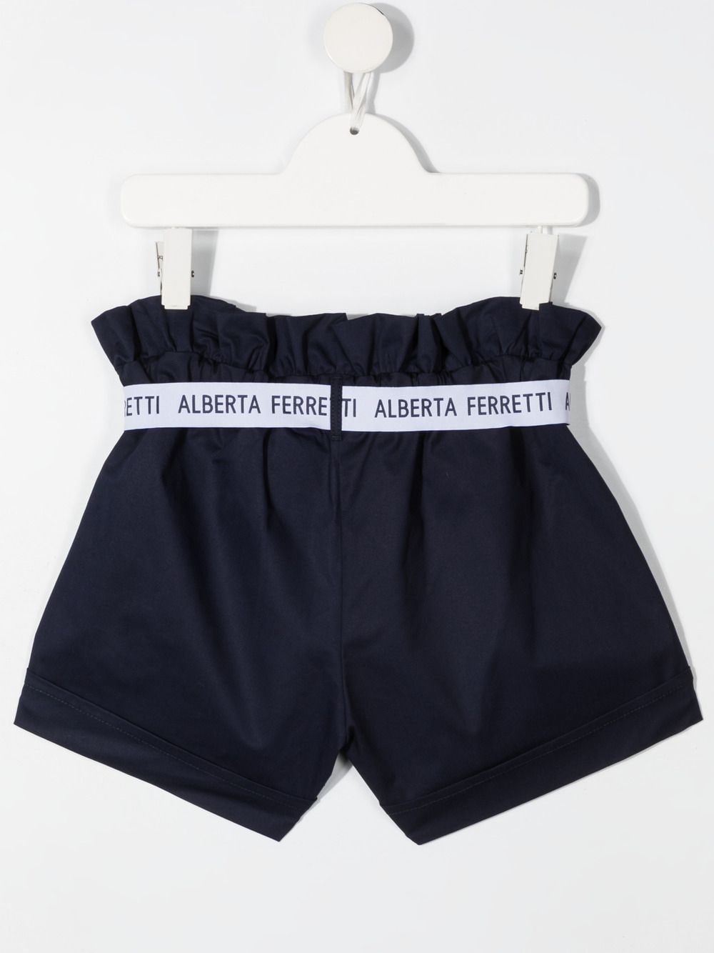 Alberta Ferretti Kids Shorts met logoriem - Blauw