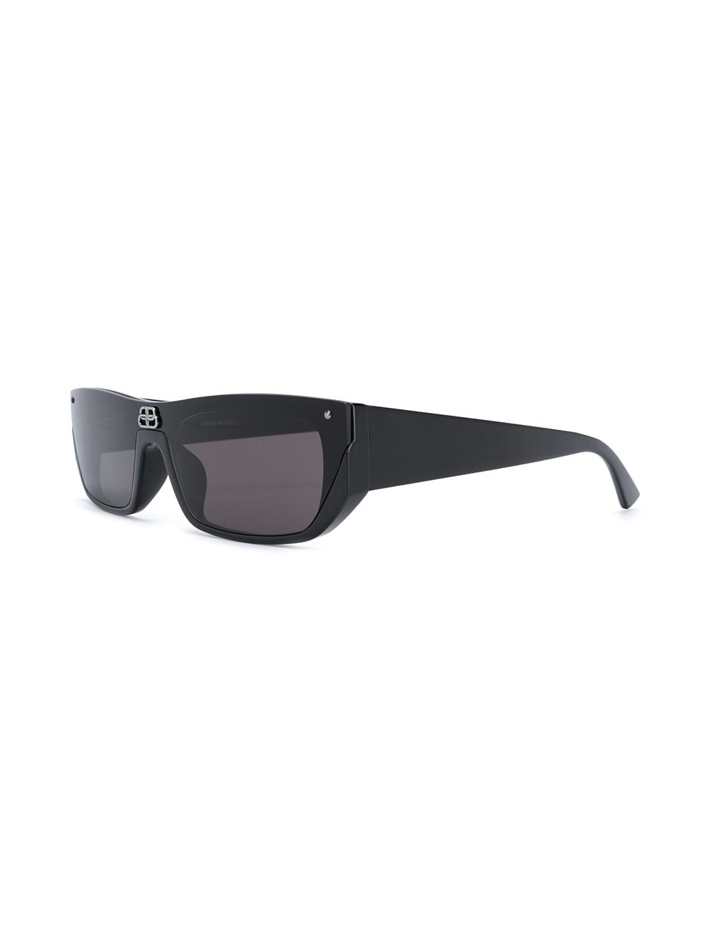 Balenciaga Eyewear Shield zonnebril met rechthoekig montuur - Zwart