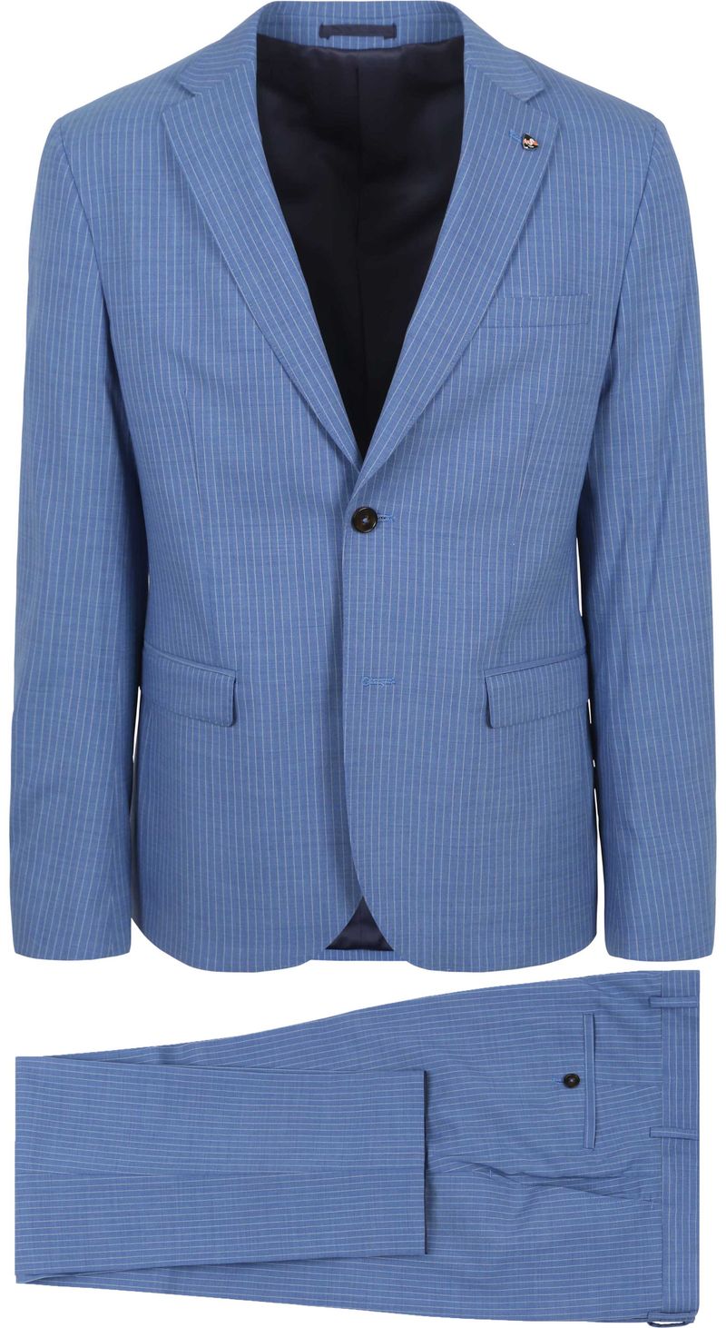 Suitable Strato Ossi Suit Wool Blau