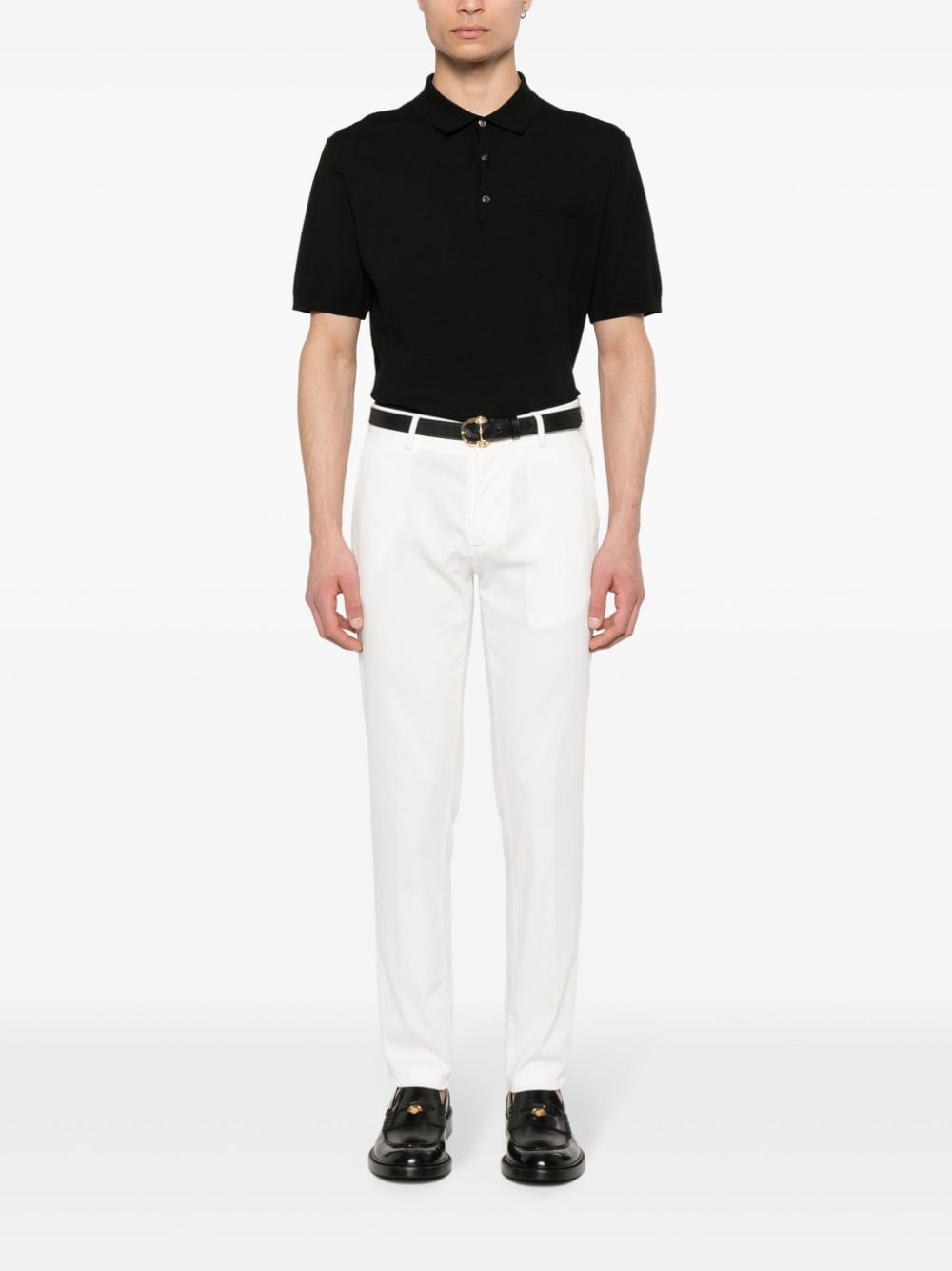 Boggi Milano Panama broek met toelopende pijpen - Wit