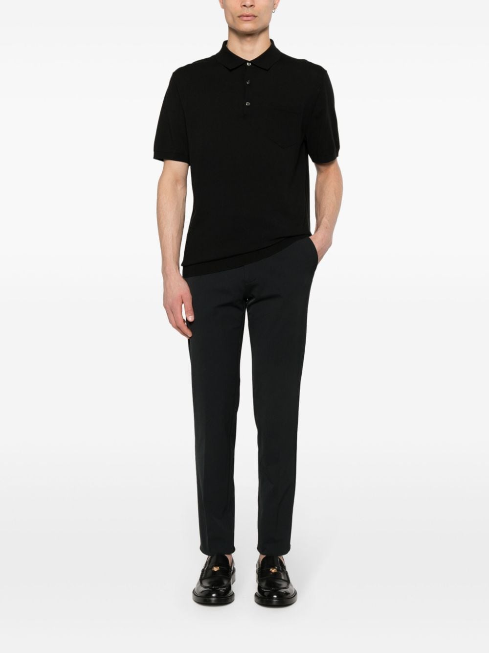 Boggi Milano B-Tech broek met toelopende pijpen - Zwart