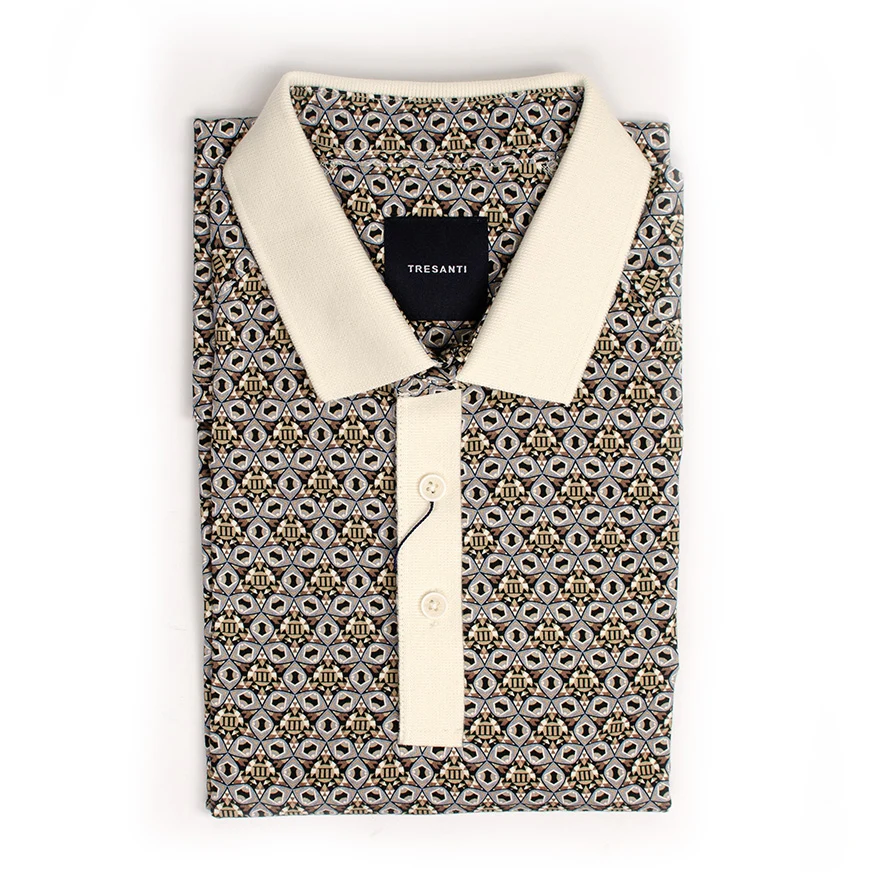 Tresanti Carlino i polo met mozaiek print |