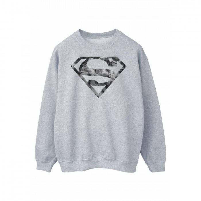 Superman Heren Marmer Effect Logo Sweatshirt