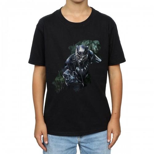 Black Panther jongens wild silhouet katoenen T-shirt