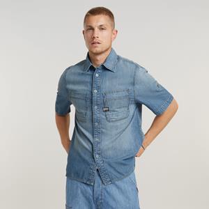 G-Star RAW Slanted Double Pocket Regular Shirt - Lichtblauw - Heren