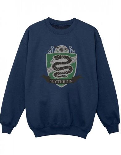 Harry Potter jongens Zwadderich sweatshirt met badge op de borst