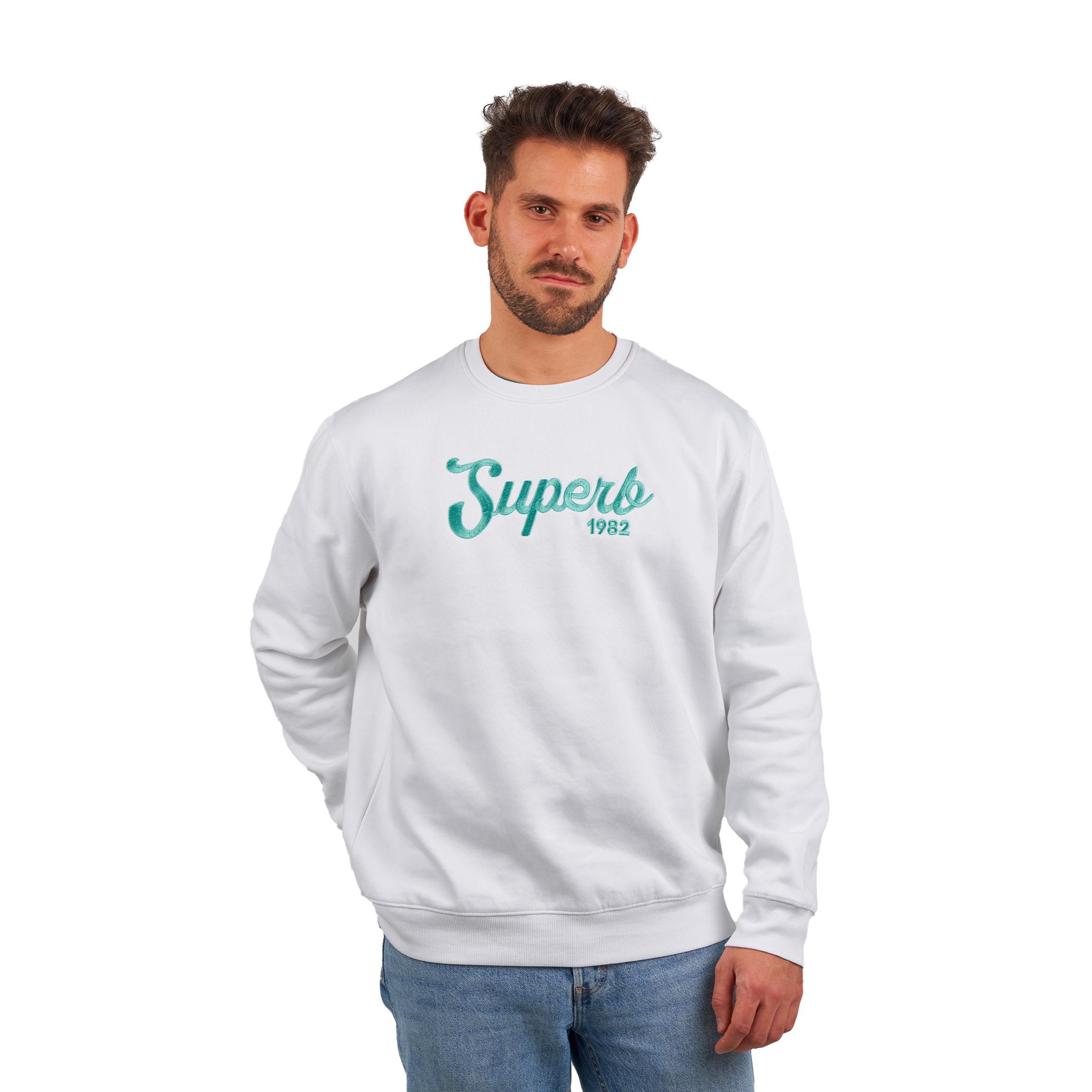 SUPERB Nieuw Vintage SPRBSU-001 unisex sweatshirt met lange mouwen en ronde hals