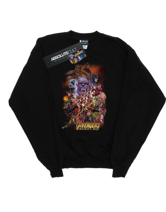 Marvel Heren Avengers Infinity War Karakter Poster Katoenen sweatshirt