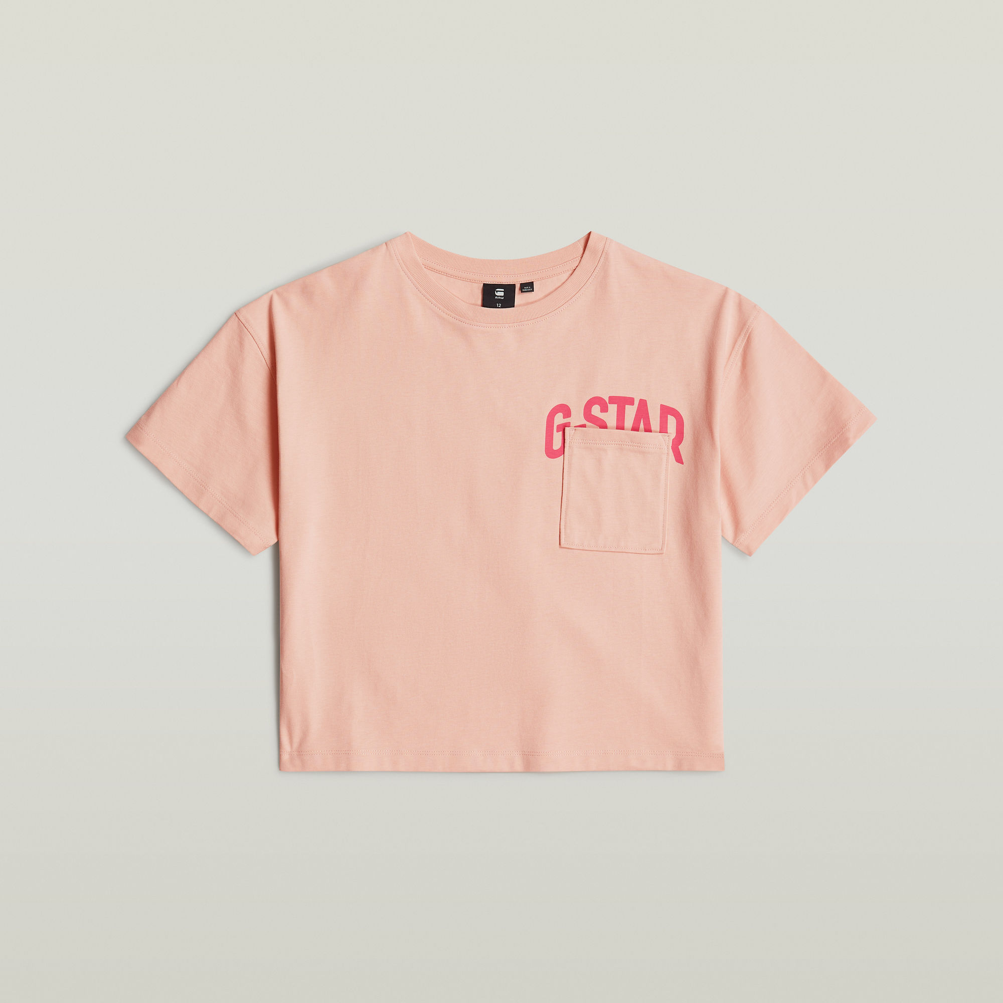 G-Star RAW Kids T-Shirt Loose Cropped - Roze - meisjes