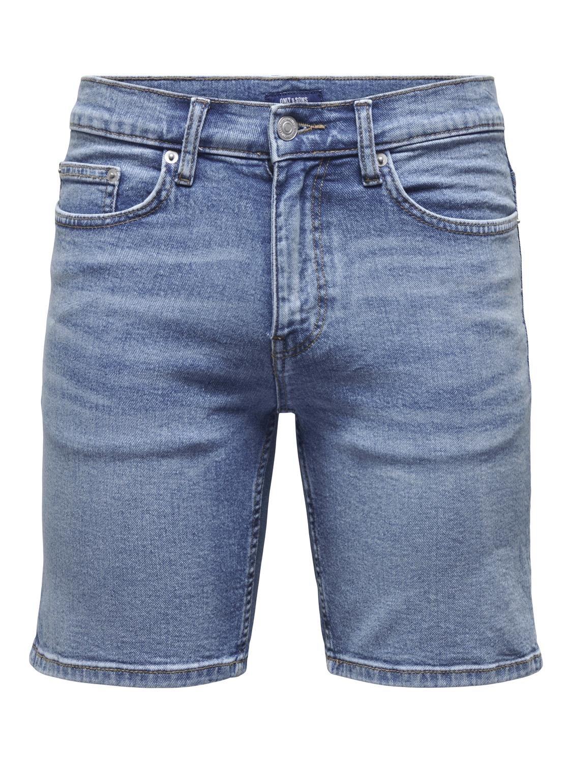 only&sons Only & Sons - Weft Medium Blue Denim - Shorts