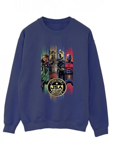 DC Comics Heren zwart Adam JSA katoenen sweatshirt met gouden badge