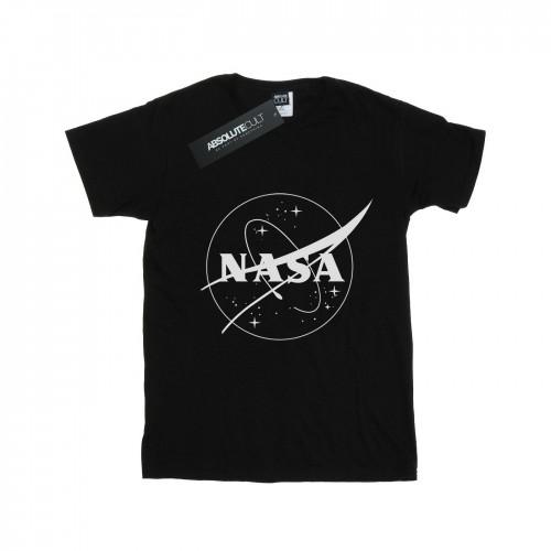 NASA jongens klassiek insignia-logo zwart-wit T-shirt