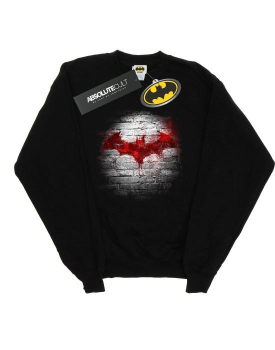 DC Comics Heren Batman-logo muur katoenen sweatshirt