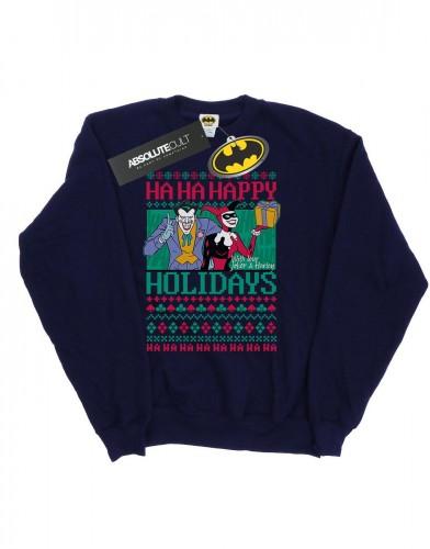 DC Comics heren Joker en Harley Quinn Ha Ha Happy Holidays katoenen sweatshirt