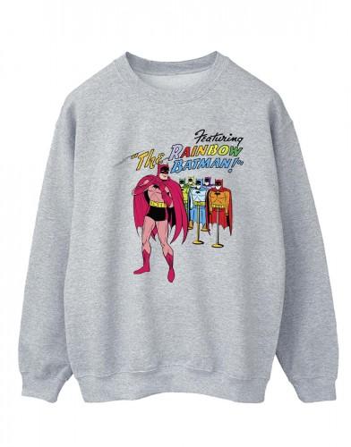 DC Comics Batman Comic Cover Rainbow Batman katoenen sweatshirt voor heren