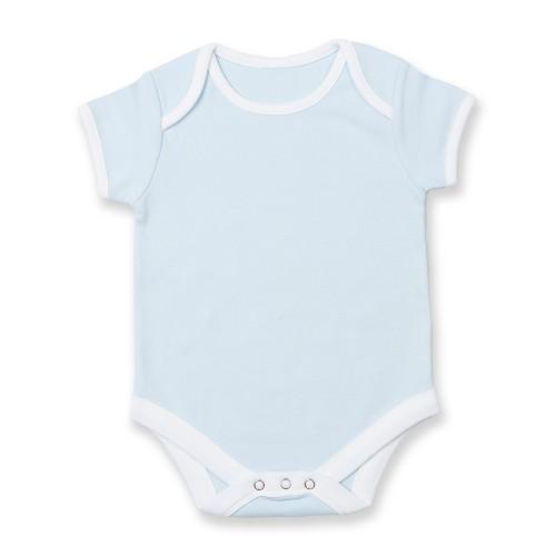 Larkwood Baby bodysuit met contrasterende korte mouwen