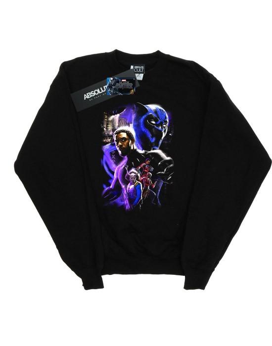 Marvel heren Black Panther karaktermontage katoenen sweatshirt