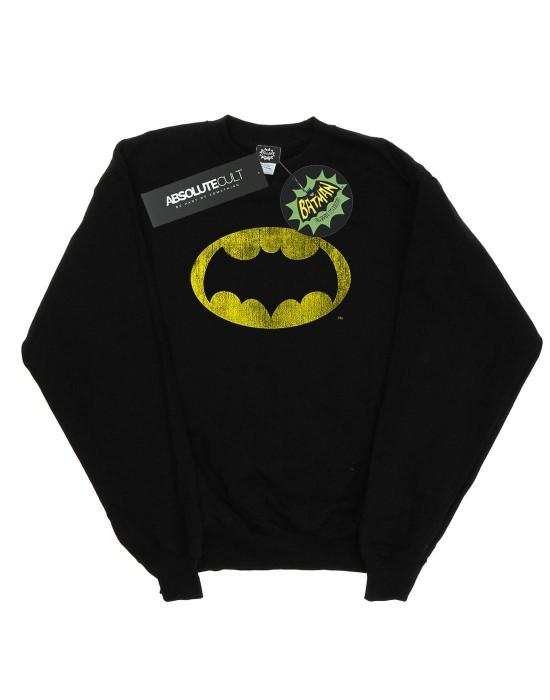 DC Comics Heren Batman TV-serie Distressed katoenen sweatshirt met logo