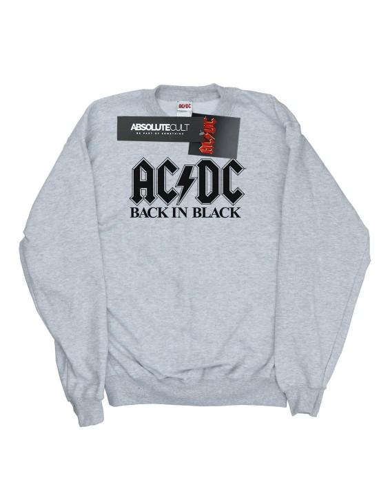 AC/DC Heren terug in zwart logo katoenen sweatshirt