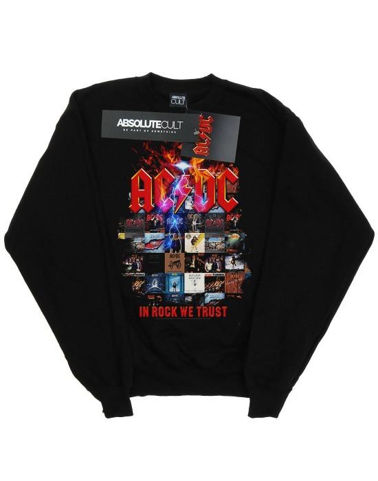 AC/DC Mens In Rock We Trust albumhoes katoenen sweatshirt