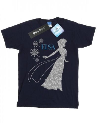 Disney Frozen Elsa kerstsilhouet katoenen T-shirt voor meisjes
