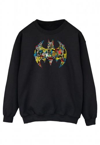 DC Comics Batman Batgirl-logo collage katoenen sweatshirt voor heren
