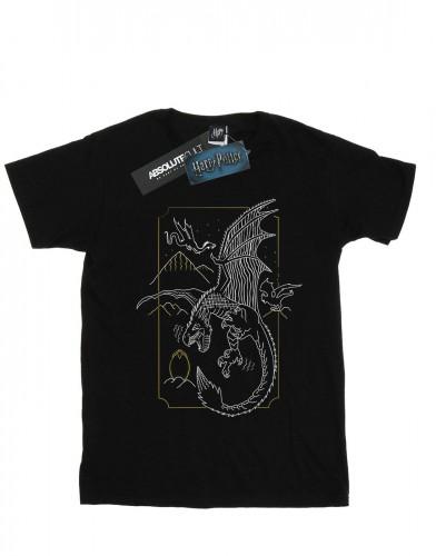 Harry Potter meisjes Dragon Line Art katoenen T-shirt