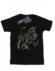 Harry Potter Girls Unicorn Line Art katoenen T-shirt