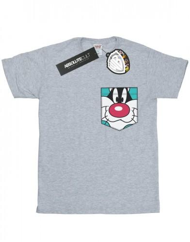 Looney Tunes Boys Sylvester Face T-shirt met nepzak