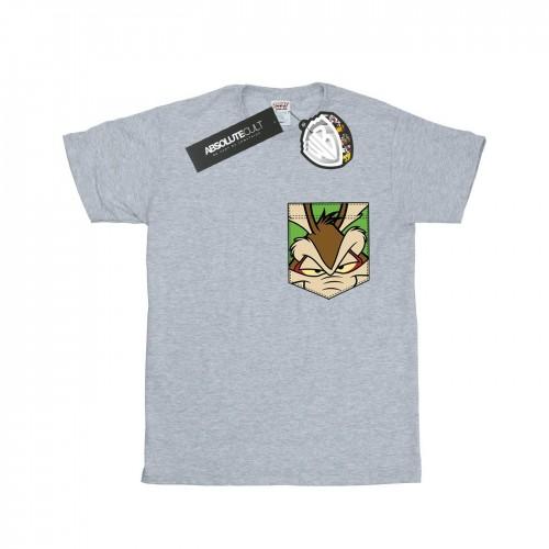 Looney Tunes Boys Wile E Coyote Face T-shirt met nepzak