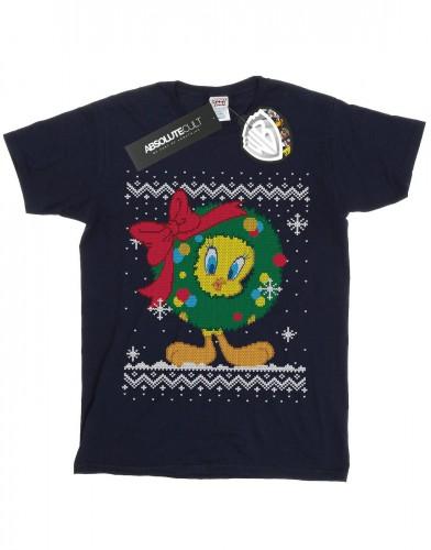 Looney Tunes jongens Tweety Pie kerst Fair Isle T-shirt