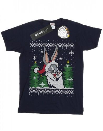 Looney Tunes Boys Bugs Bunny Kerst Fair Isle T-shirt
