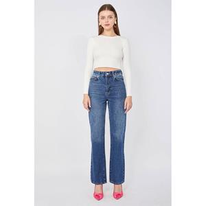 Banny Jeans Donkerblauwe Palazzo Jeans voor dames