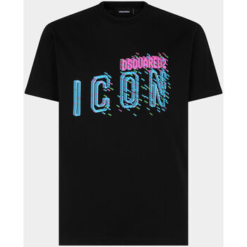 Dsquared Sweater  T-Shirt Pixeled Icon Cool Fit Tee noir