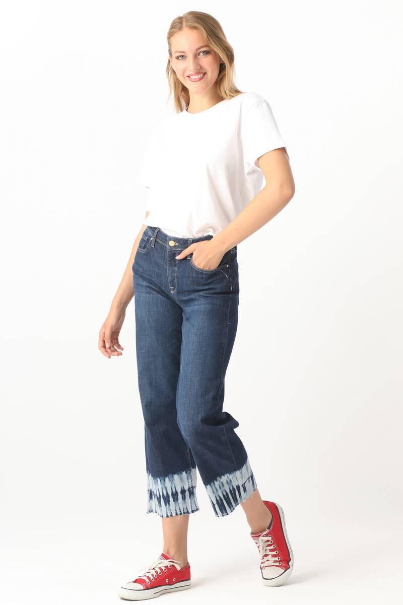 Blue White Jeans met vrouwenbeenpatroon