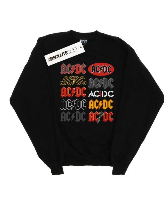 AC/DC katoenen sweatshirt met meerdere logo's voor heren