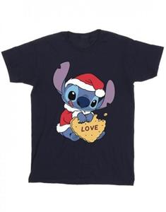 Disney meisjes Lilo en Stitch Christmas Love Biscuit katoenen T-shirt
