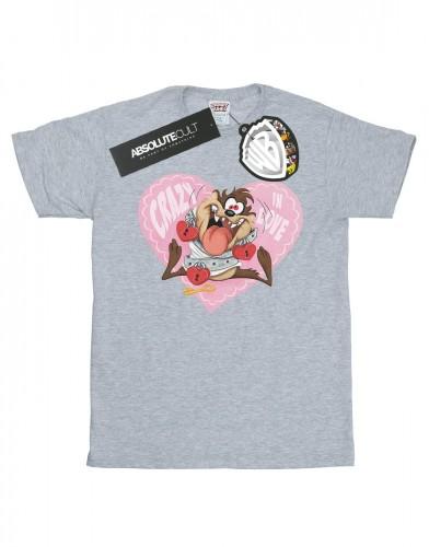 Looney Tunes Girls Taz Valentijnsdag Crazy In Love katoenen T-shirt